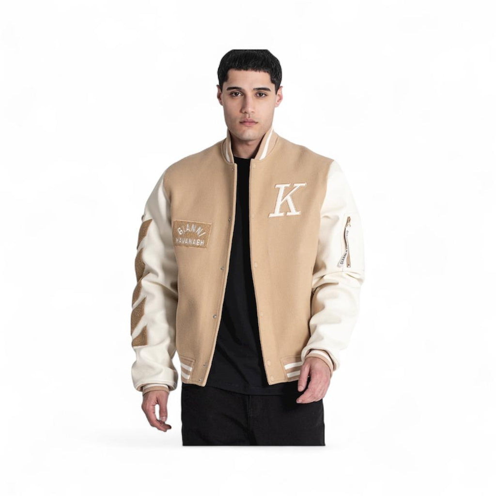 Cazadora Bomber Beige Varsity GKM006997.