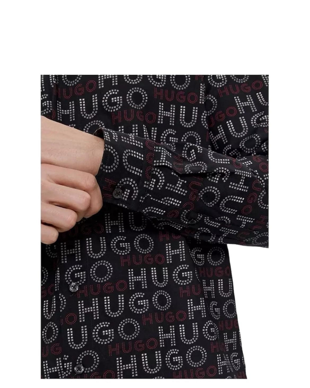 HUGO BOSS  Camisa Hombre, Manga Larga Color Negro,  50508663-001.