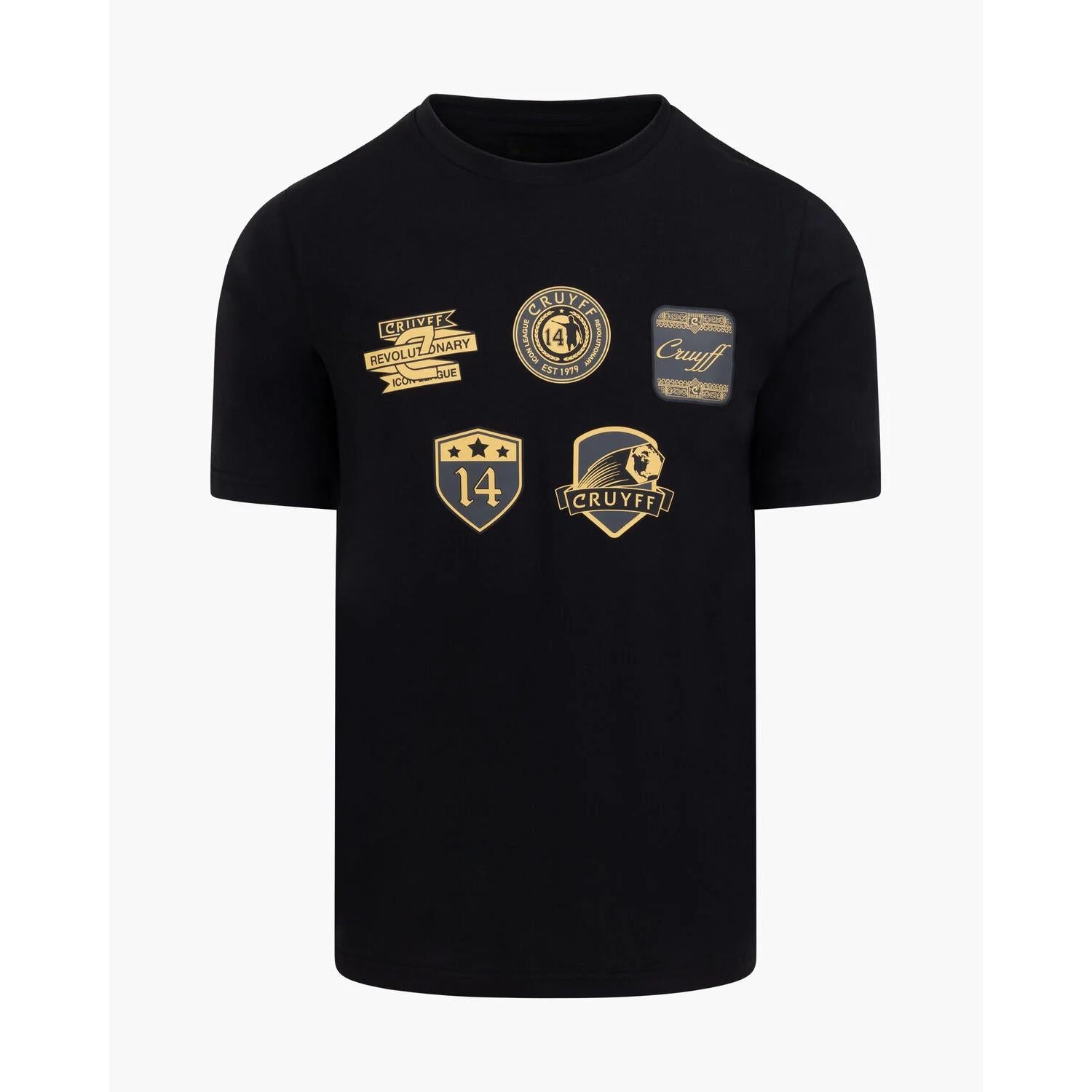 Cruyff Camiseta Hombre Modelo Badge  CA251057-960 Black/Gold.