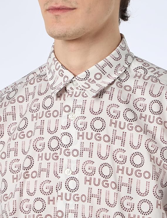 HUGO BOSS  Camisa Hombre, Manga Larga Color Negro,  50508663-199.