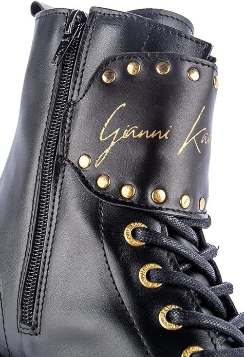 Gianni Kavanagh Black Gk Gladiator Boots, Botas Cortas al Tobillo Mujer