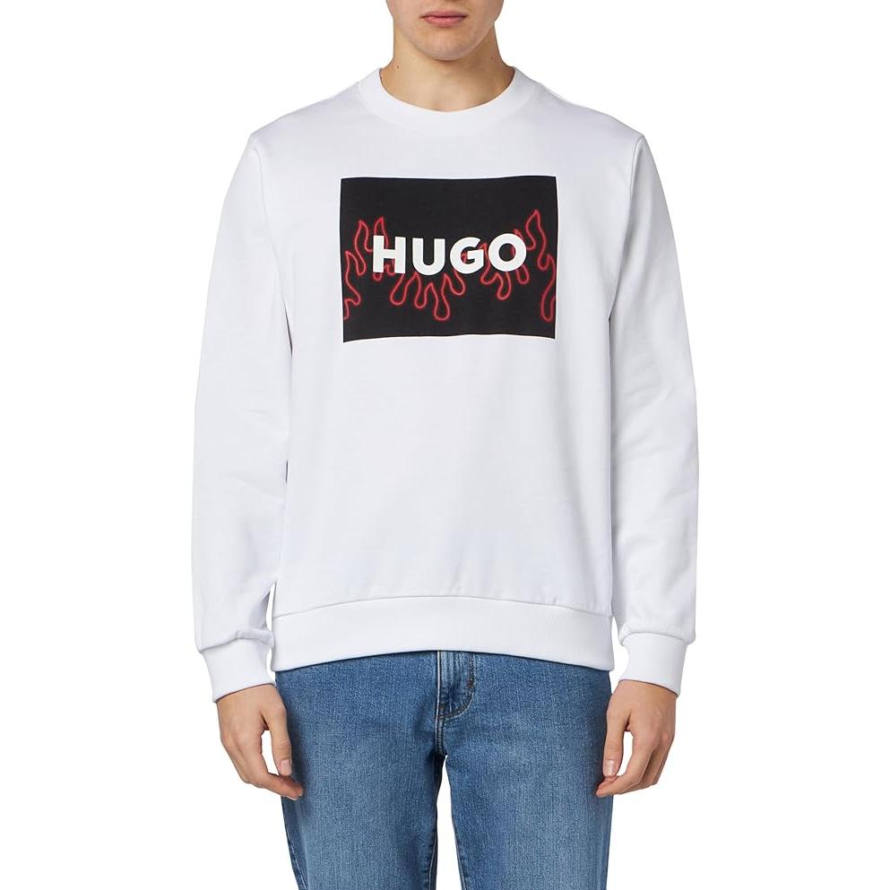 HUGO BOSS  Sudadera Sin Capucha  Hombre, 50506990-100 Blanco