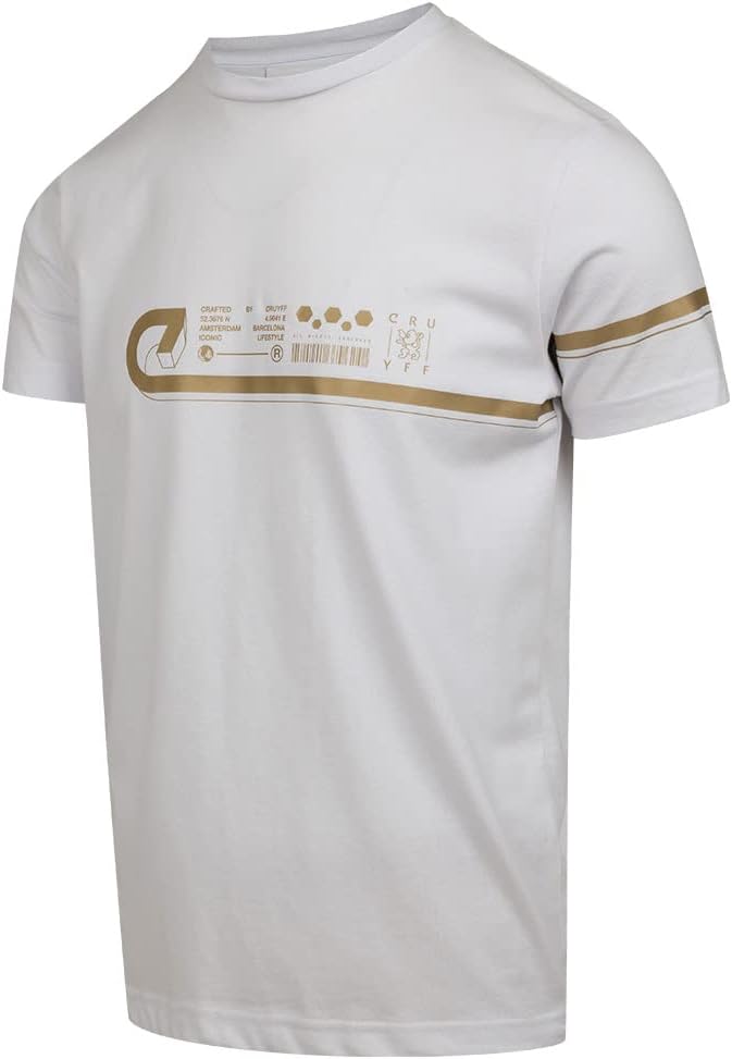 Cruyff Camiseta Modelo Ezra White/Gold. CA231025-160.