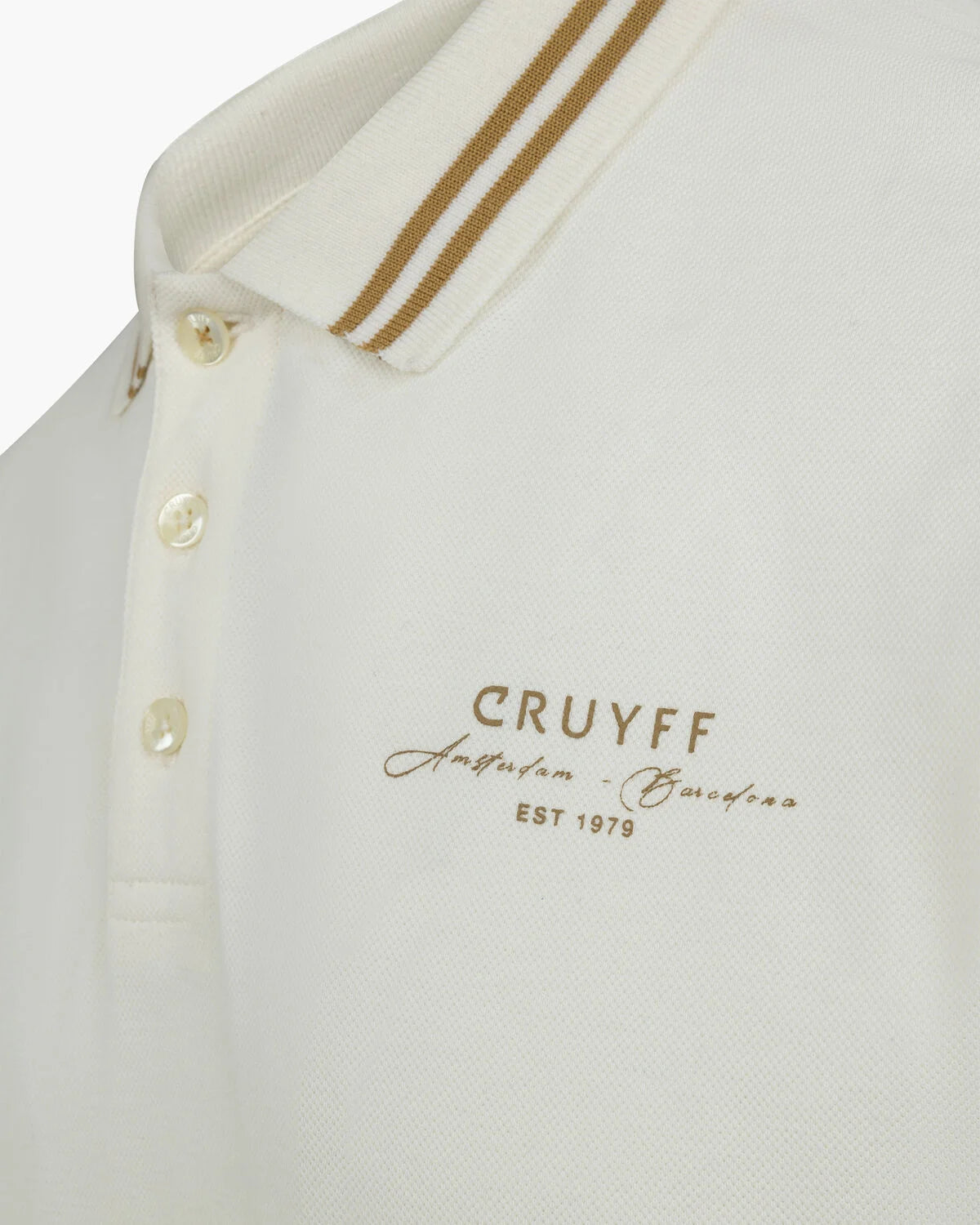Cruyff Polo Hombre Modelo  CA251039-962 White/Gold.
