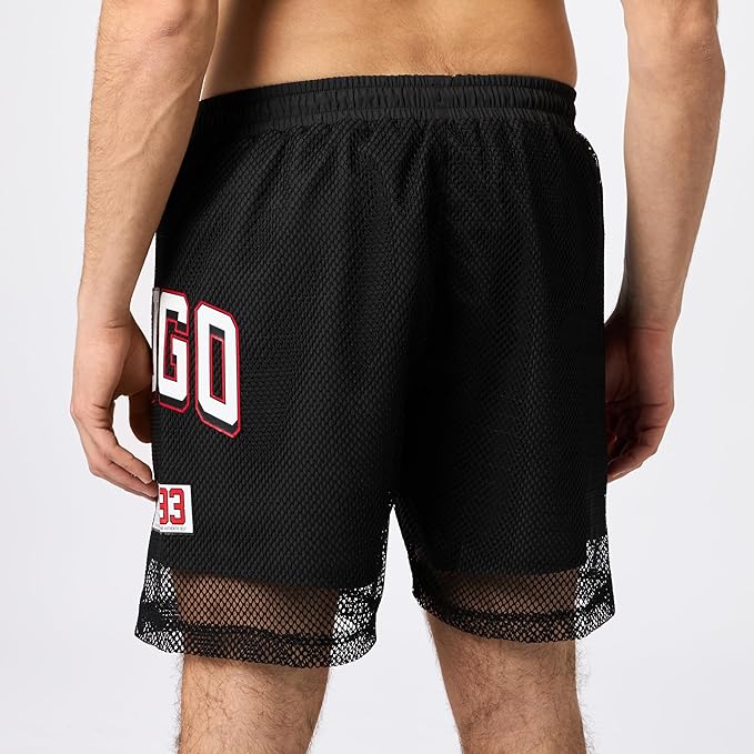 HUGO Bañador de malla para hombre, 50515479-001 Black.