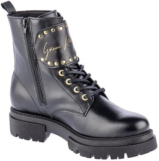 Gianni Kavanagh Black Gk Gladiator Boots, Botas Cortas al Tobillo Mujer