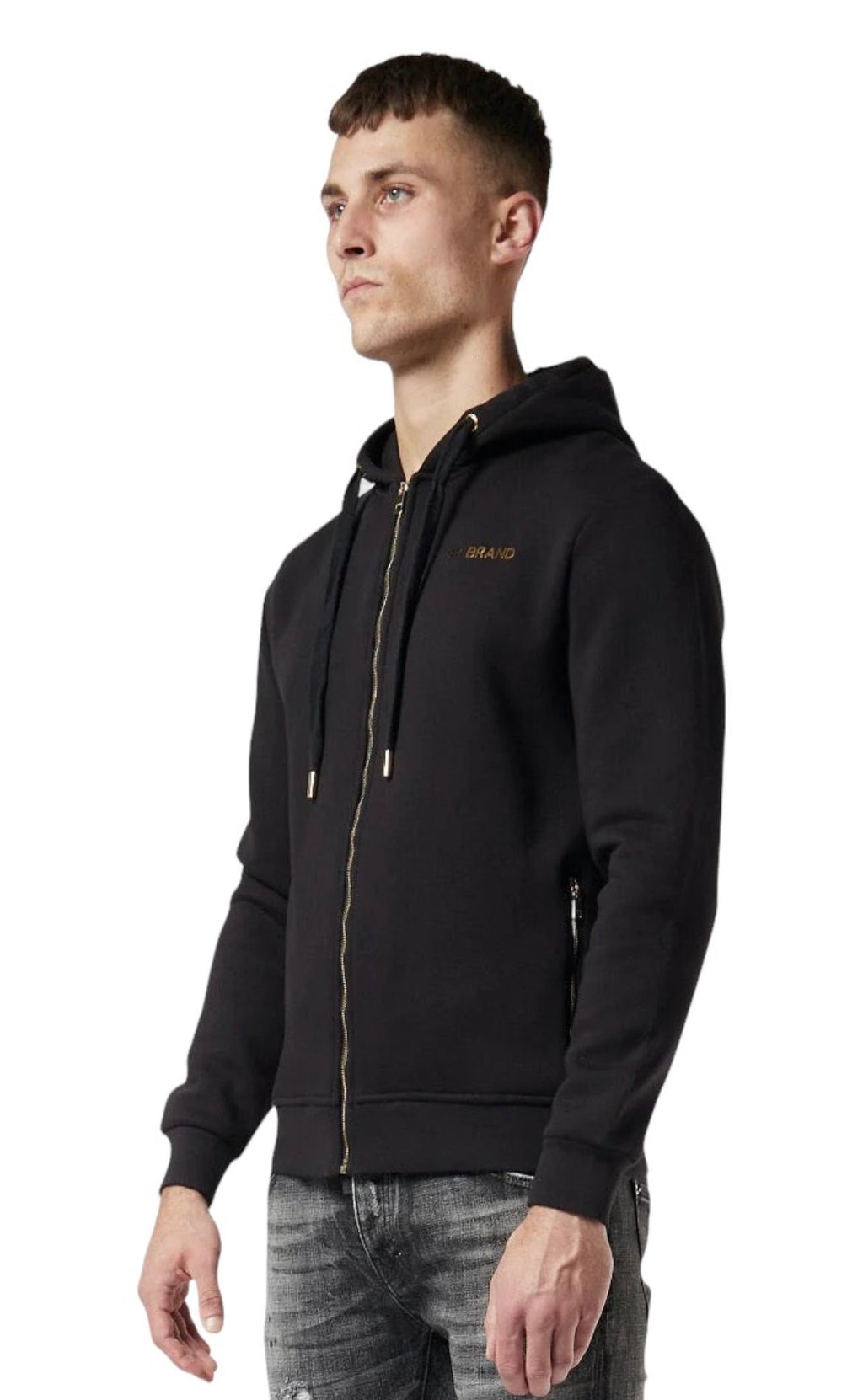 SUDADERA HOMBRE MY BRAND COLOR NEGRO.