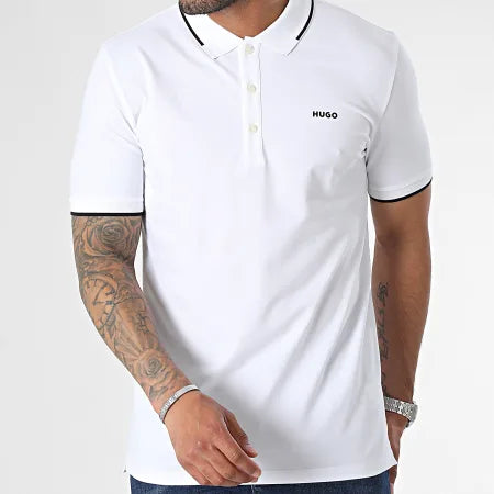 HUGO BOSS POLO  HOMBRE  50467344-100 Blanco.