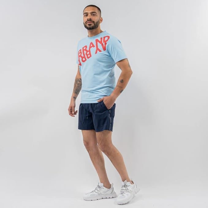 MY BRAND Camiseta Hombre MB Double Branding 1-X22-001-C-009 Blue.