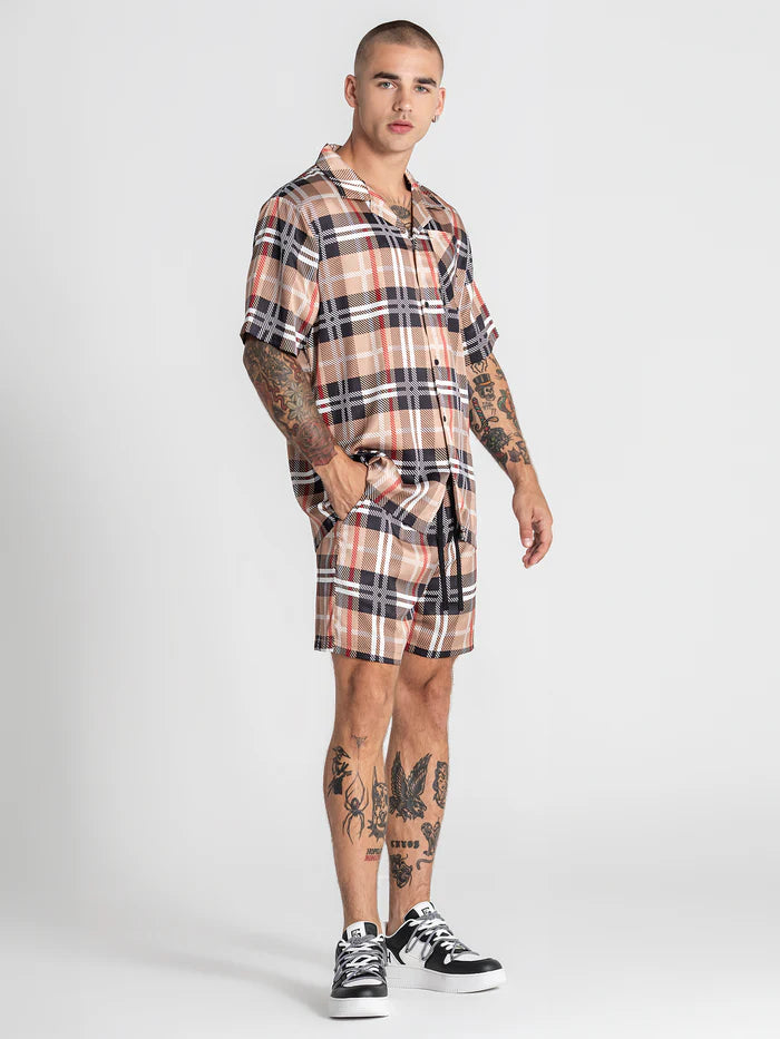 GIANNI KAVANAGH Camisa de Satén Multicolor British GKM007340.