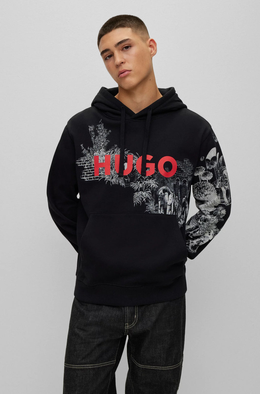 HUGO BOSS - Sudadera con capucha para hombre 50498197-001 Black..