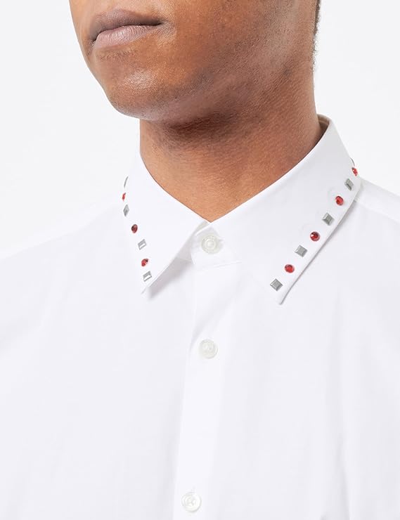HUGO BOSS  Camisa Hombre, Manga Larga Color Blanco,  50508672-199.