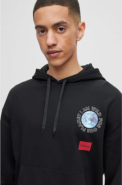HUGO BOSS Sudadera con Capucha para Hombre 50501979-001 Black.