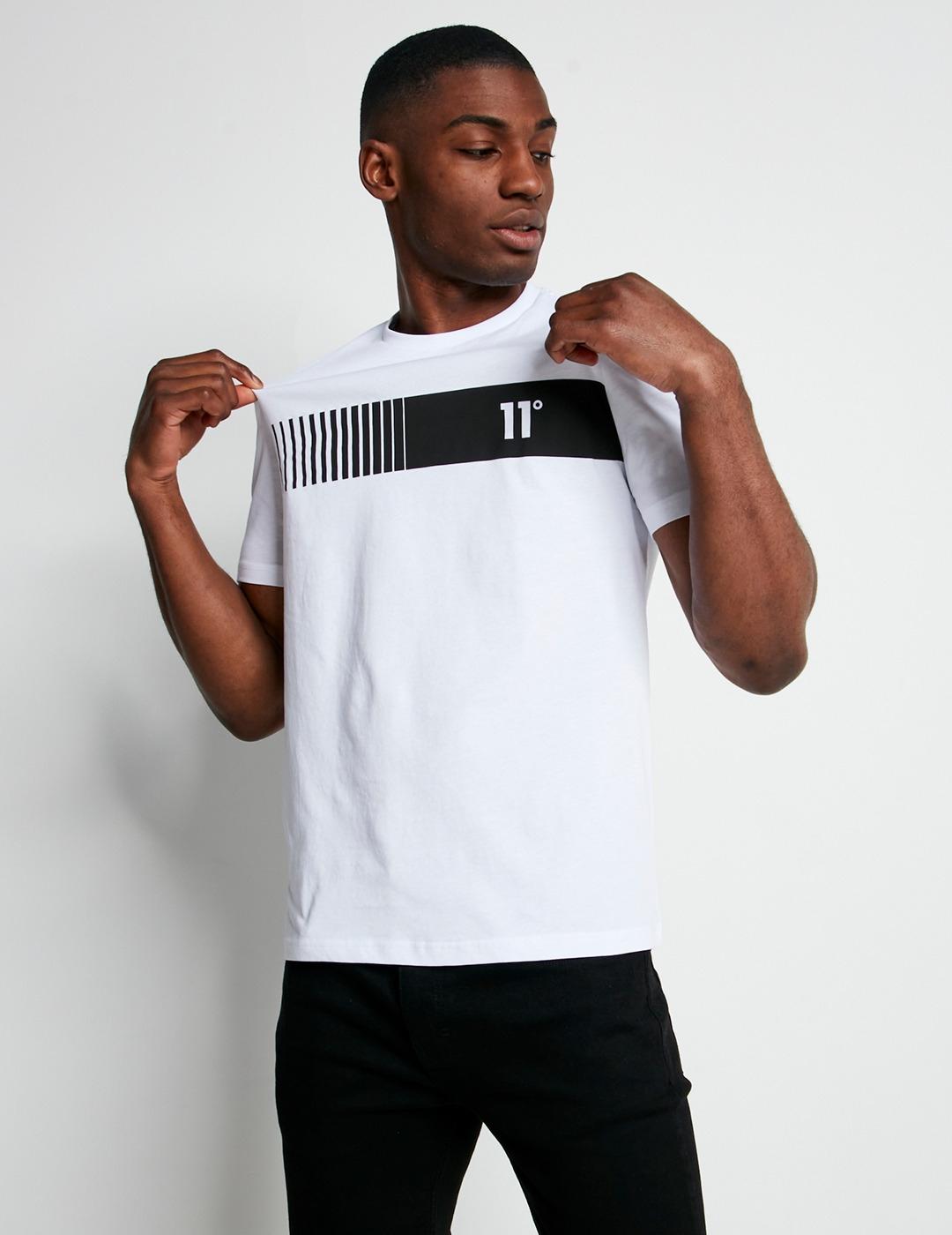 Eleven Degrees 11º Camiseta para Hombre con Logotipo 11D3045-002  White.