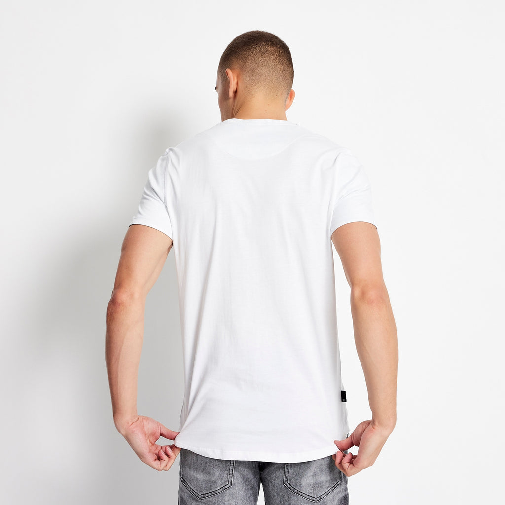 Eleven Degrees 11º Camiseta Estampada Con Logo En Los Puños - Blanco / Floral 11D215-1157.