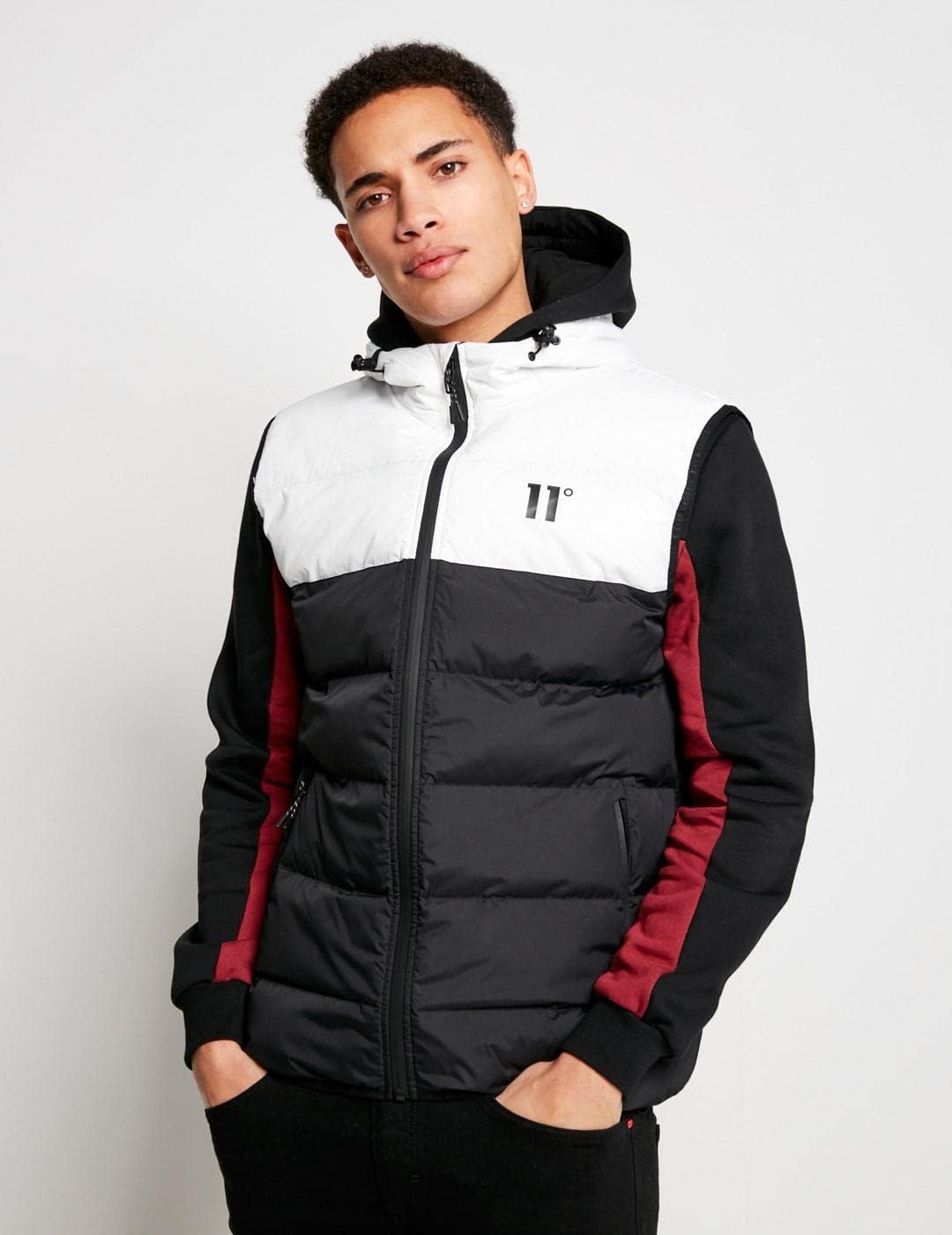 ELEVEN DEGREES Chaleco PANELED BLOCK PUFFER 11D1272-047- Negro / Blanco