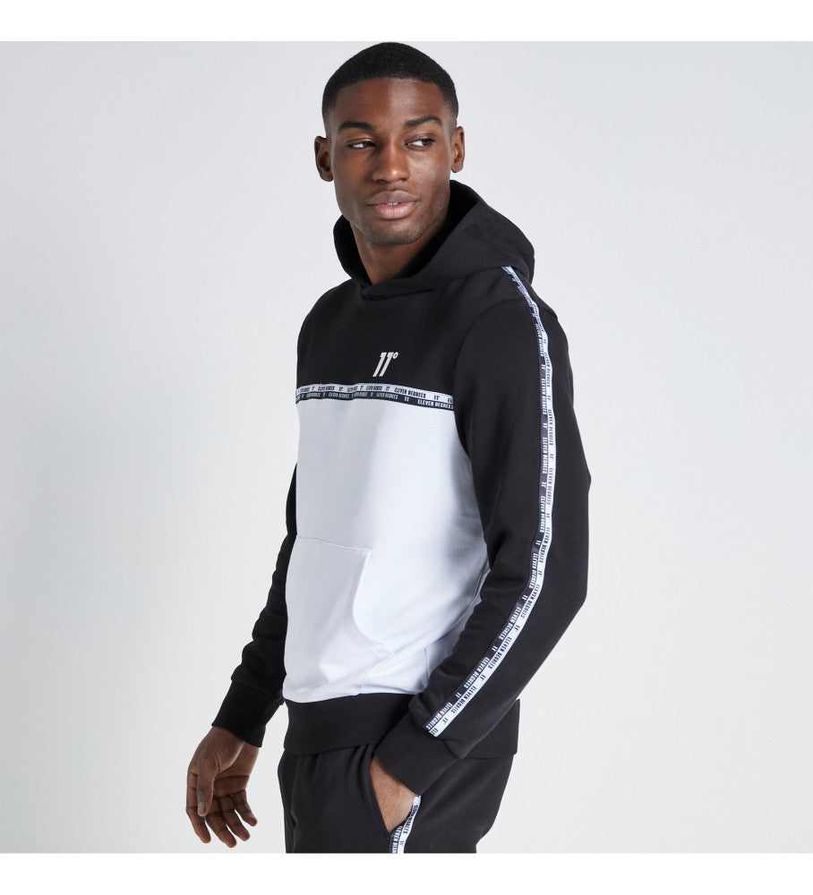 ELEVEN DEGREES  Sudadera Double Taped blanco, negro 11D3312-047.