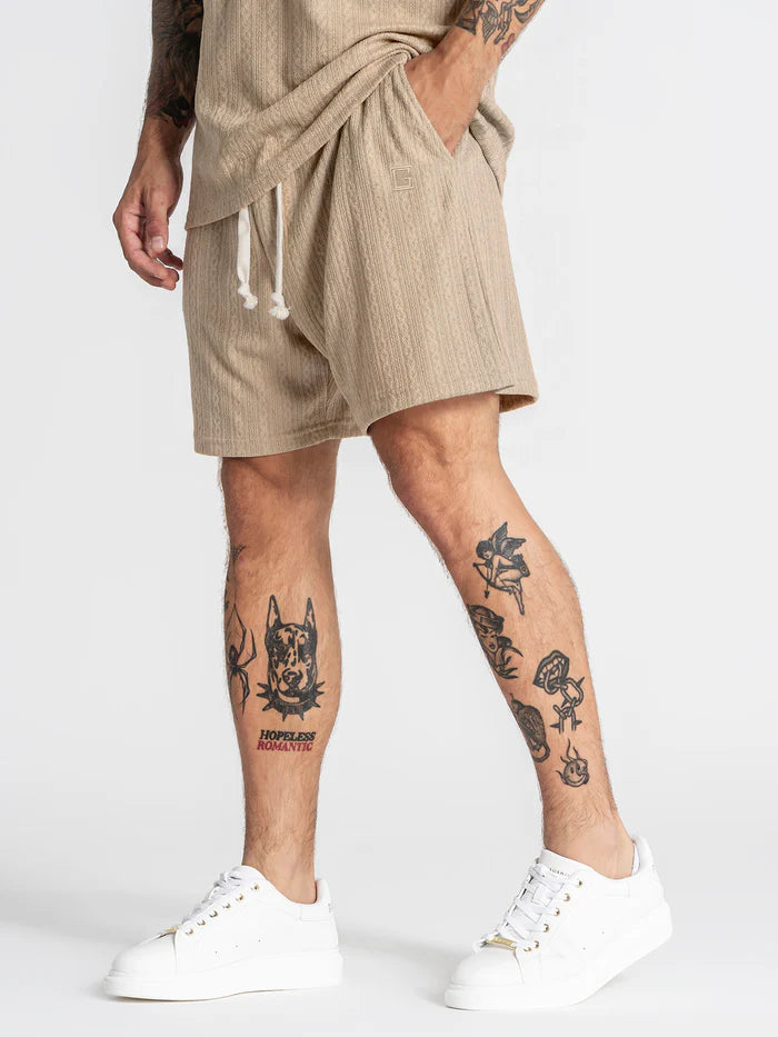 GIANNI KAVANAGH Pantalones Cortos Texturizados HOMBRE GKM007543 Beige.
