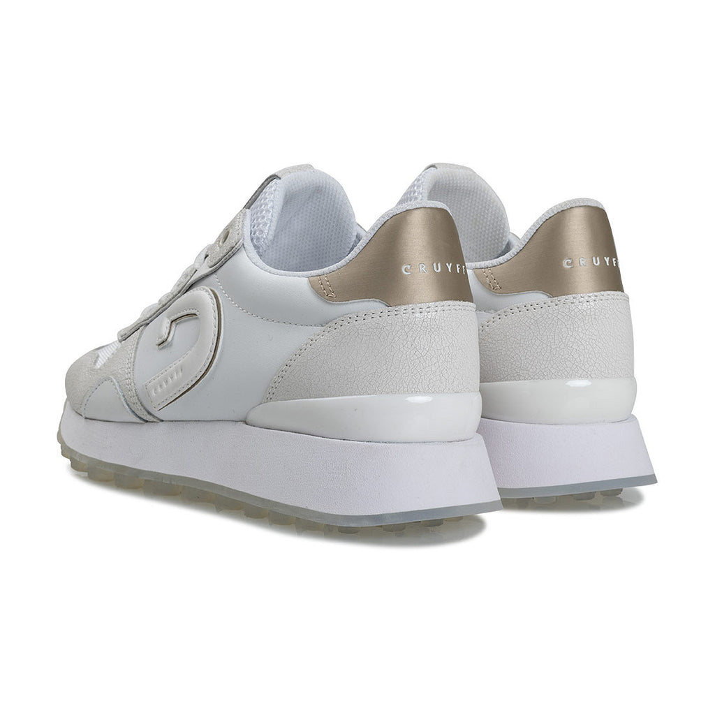 Cruyff Zapatillas de mujer modelo Park Runner. CC251943-160 White/Gold.