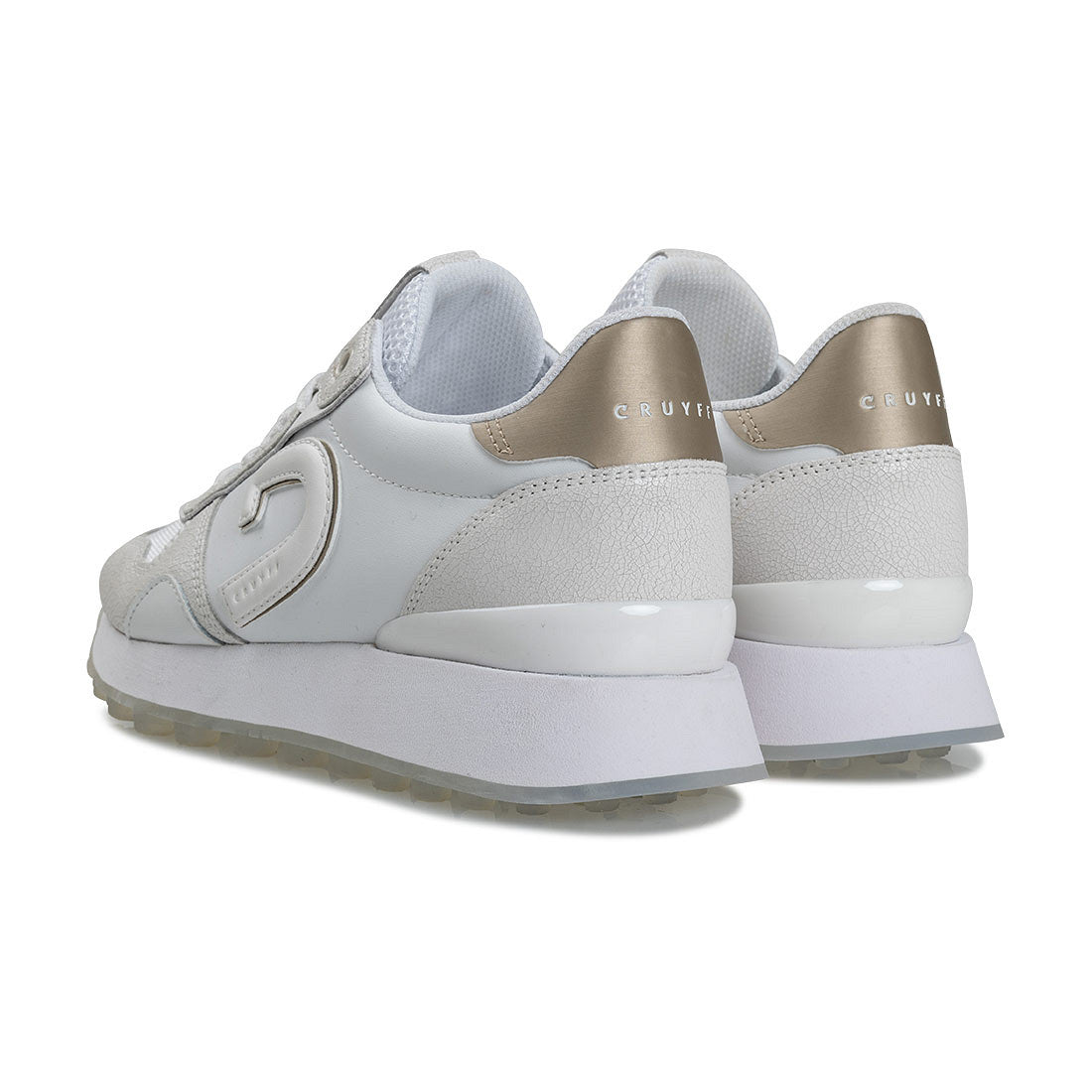 Cruyff Zapatillas de mujer modelo Park Runner. CC251943-160 White/Gold.