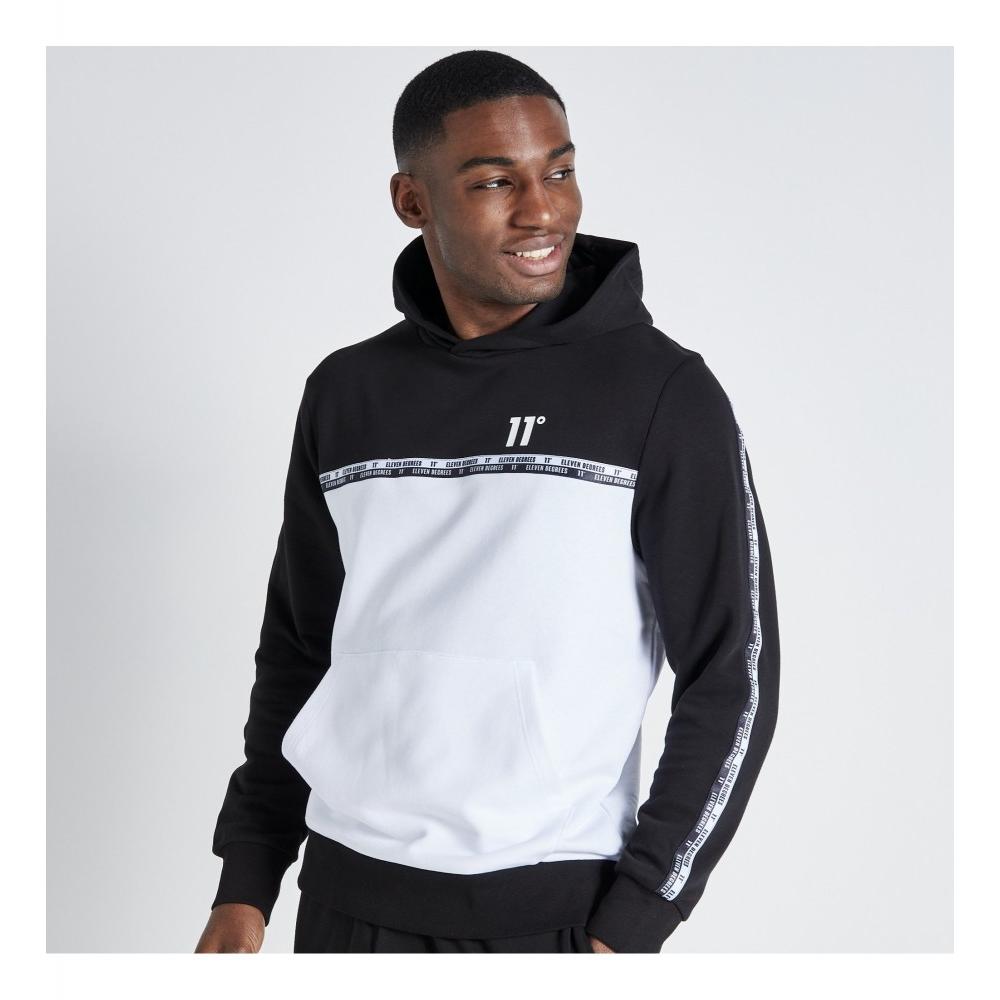 ELEVEN DEGREES  Sudadera Double Taped blanco, negro 11D3312-047.