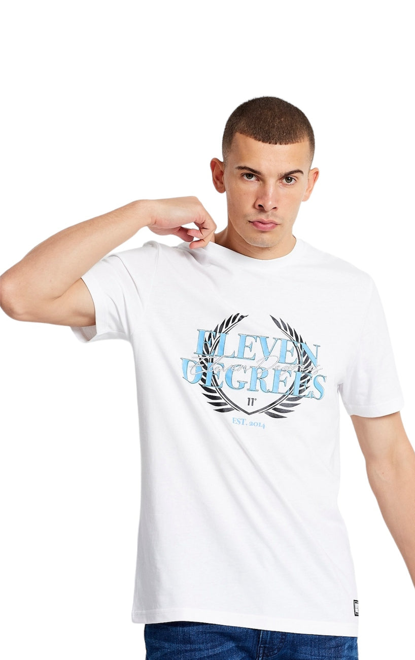 Eleven Degrees 11º Camiseta Hombre 11D3715-002 Blanca.