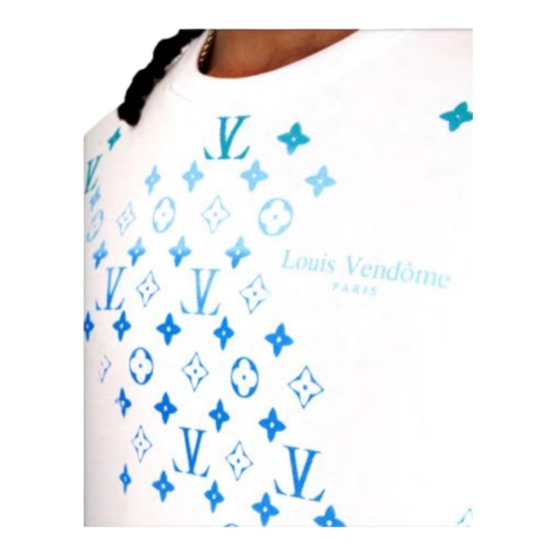 LOUIS VENDOME Sudadera Hombre Sin Capucha LV-37 White.