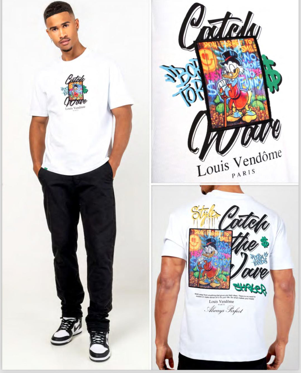 LOUIS VENDOME PARIS CAMISETA HOMBRE MODELO: LV-60 White.
