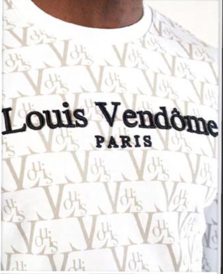LOUIS VENDOME Sudadera Hombre Sin Capucha LV-39 White.