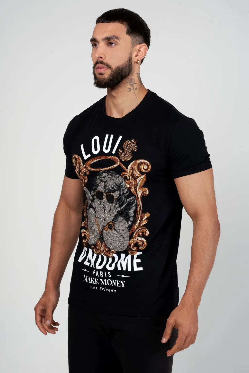 LOUIS VENDOME CAMISETA HOMBRE LV-78 Black.
