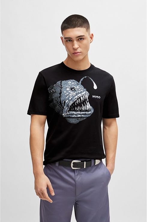 HUGO BOSS  Camesita Hombre, 50513812-001 Black.