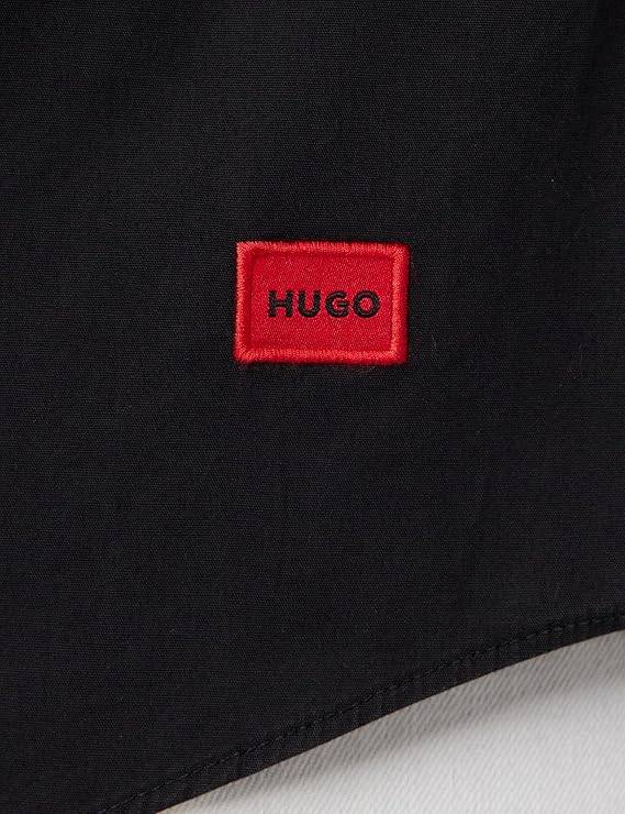 HUGO BOSS  Camisa Hombre, Manga Larga Color Negro, 50500216-001.
