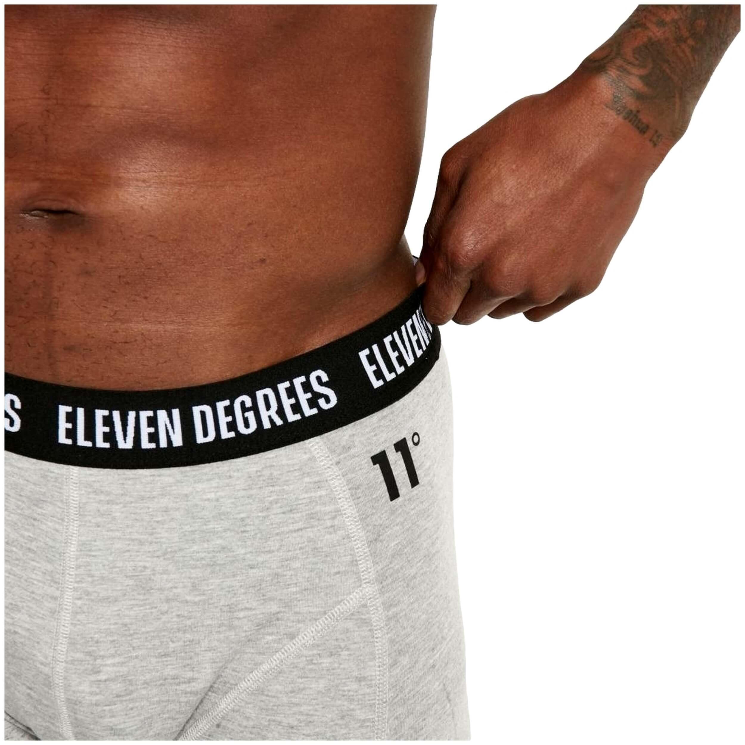 Eleven Degrees 11º 3 Pack Boxers Blanco/Negro/Gris 11D1268-259