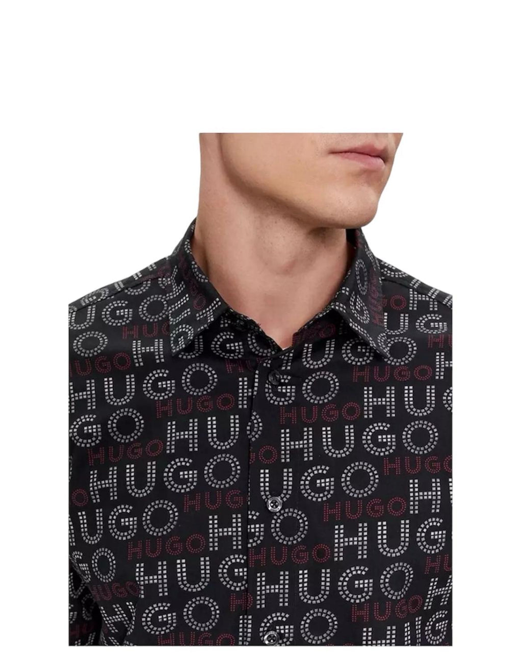 HUGO BOSS  Camisa Hombre, Manga Larga Color Negro,  50508663-001.
