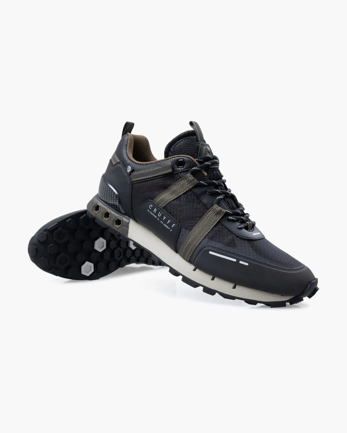 Cruyff Zapatillas Deportivas Hombre Modelo Fearia Inter Lace // Montserrat CMF243150-954 Black/Olive.