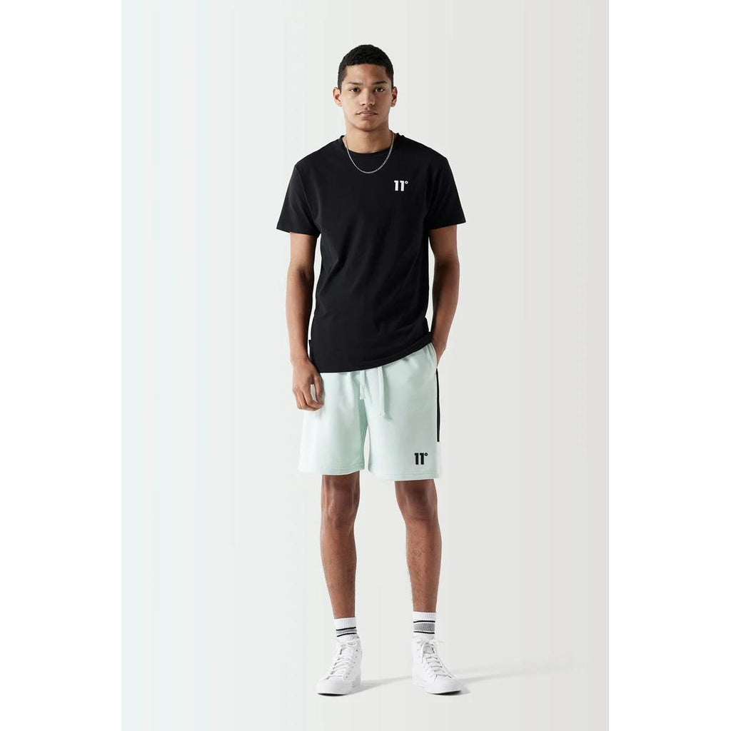 ELEVEN DEGREES SHORT TRIPLE PANEL SWEAT SHORTS - GLACIER GREEN / BLACK / WHITE 11D3705-495.