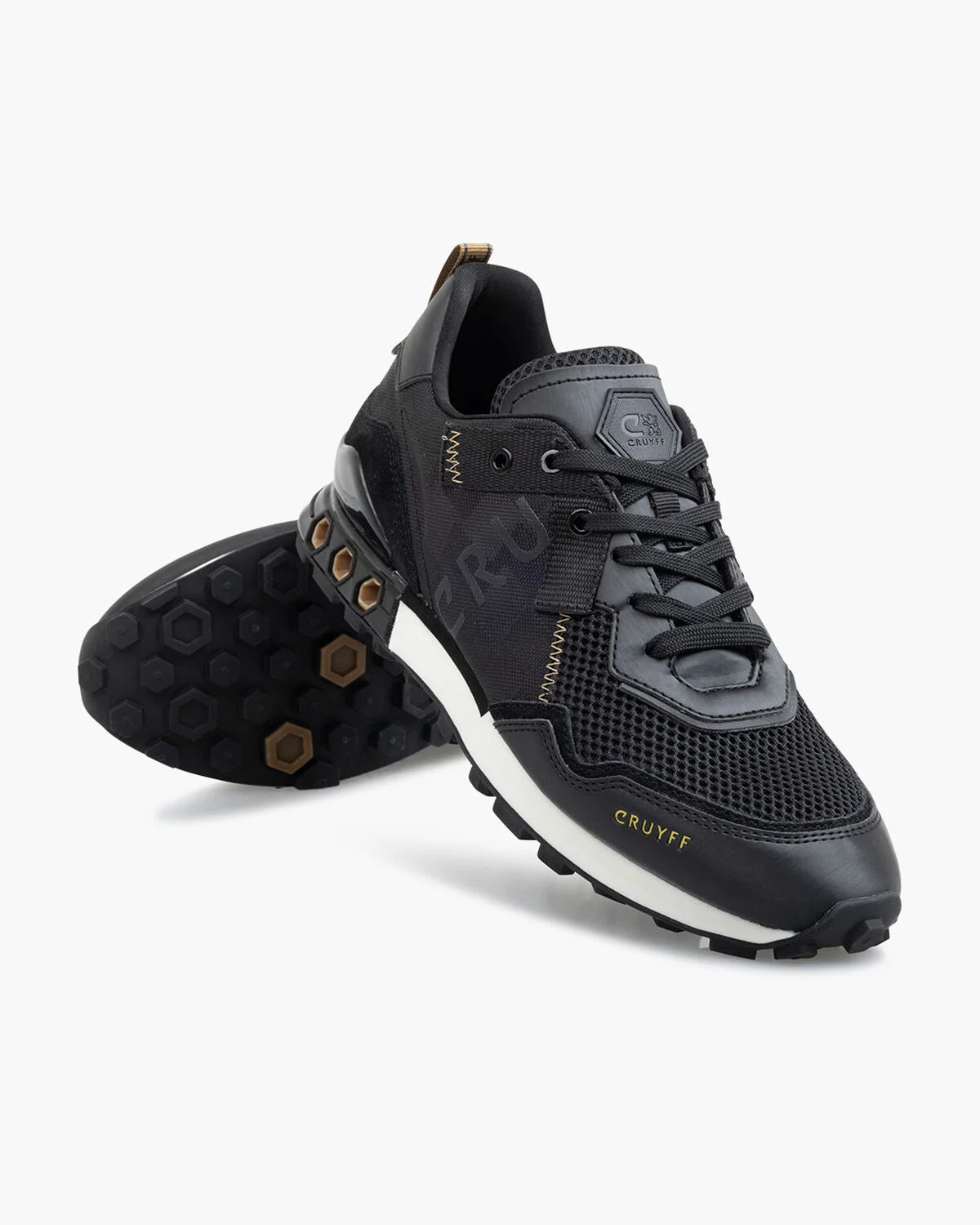 Cruyff Zapatillas Deportivas Hombre Modelo Superbia Hex-Tech CC243232-960 Black/Gold.