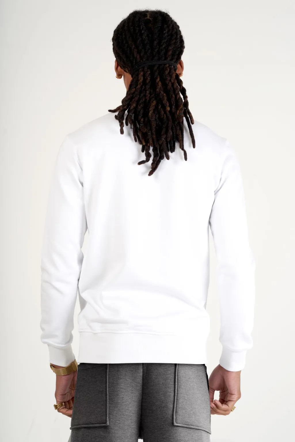 LOUIS VENDOME Sudadera Sin Capucha LV-46 White/Gold.