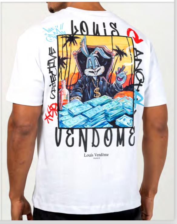 LOUIS VENDOME PARIS CAMISETA HOMBRE MODELO: LV-63 White.