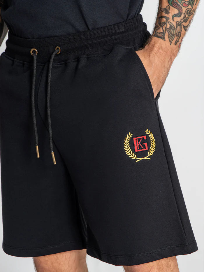 GIANNI KAVANAGH PANTALONES CORTOS NEGROS RETRO GKM006591 Hombre.
