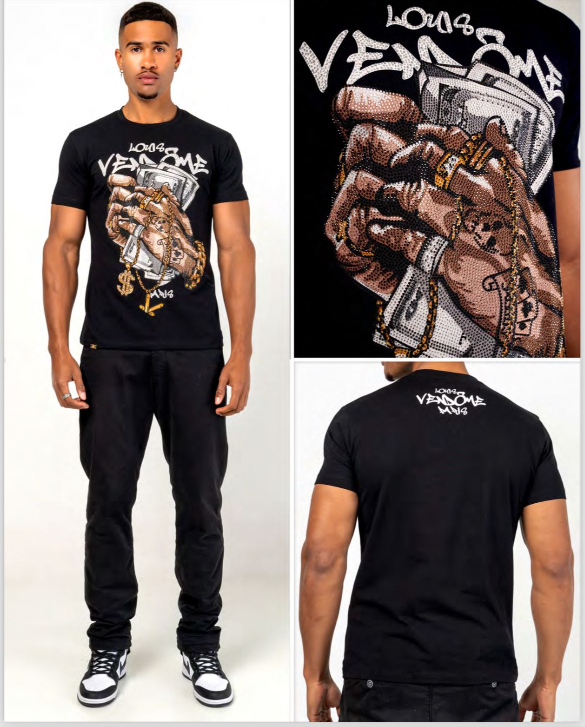 LOUIS VENDOME CAMISETA HOMBRE LV-67 Black.