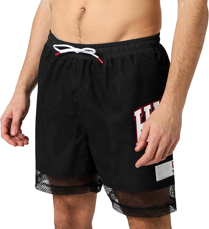 HUGO Bañador de malla para hombre, 50515479-001 Black.