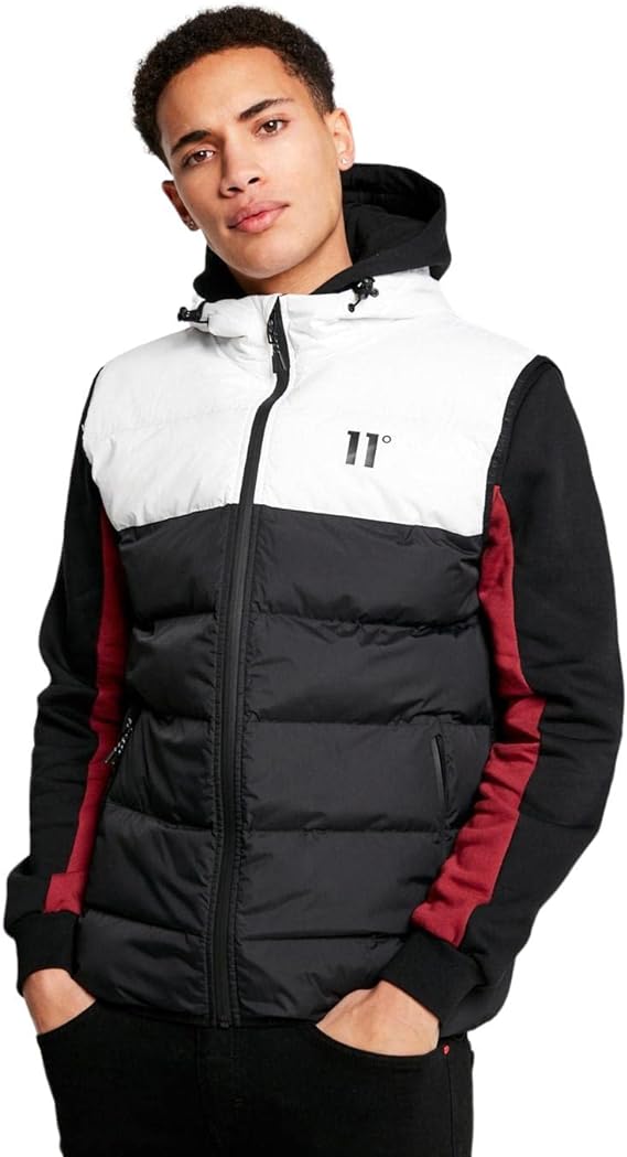 ELEVEN DEGREES Chaleco PANELED BLOCK PUFFER 11D1272-047- Negro / Blanco