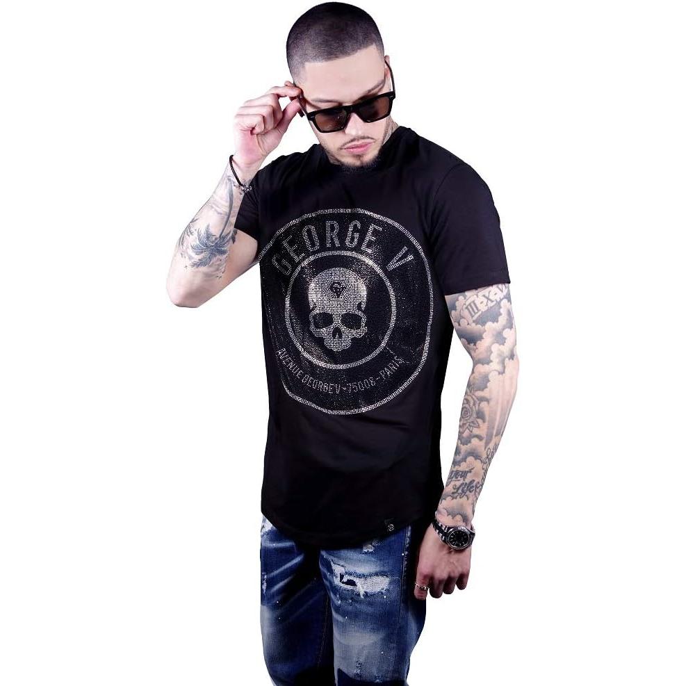 GEORGE-V PARIS Camiseta Hombre  GV-2012 Black/Silver