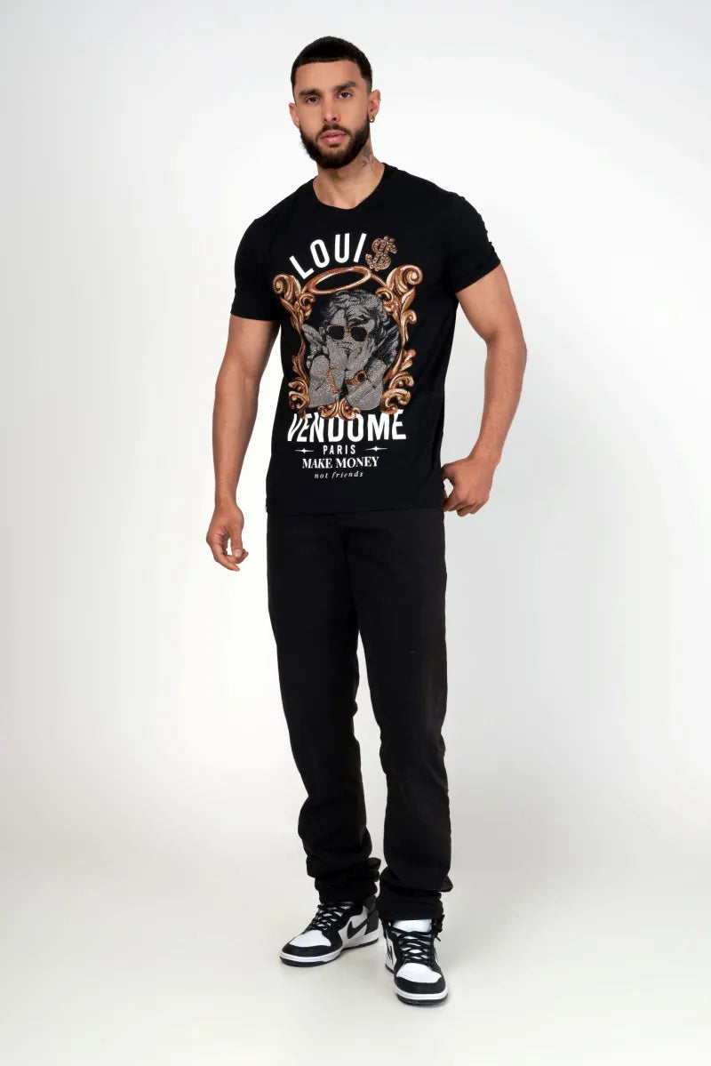 LOUIS VENDOME CAMISETA HOMBRE LV-78 Black.