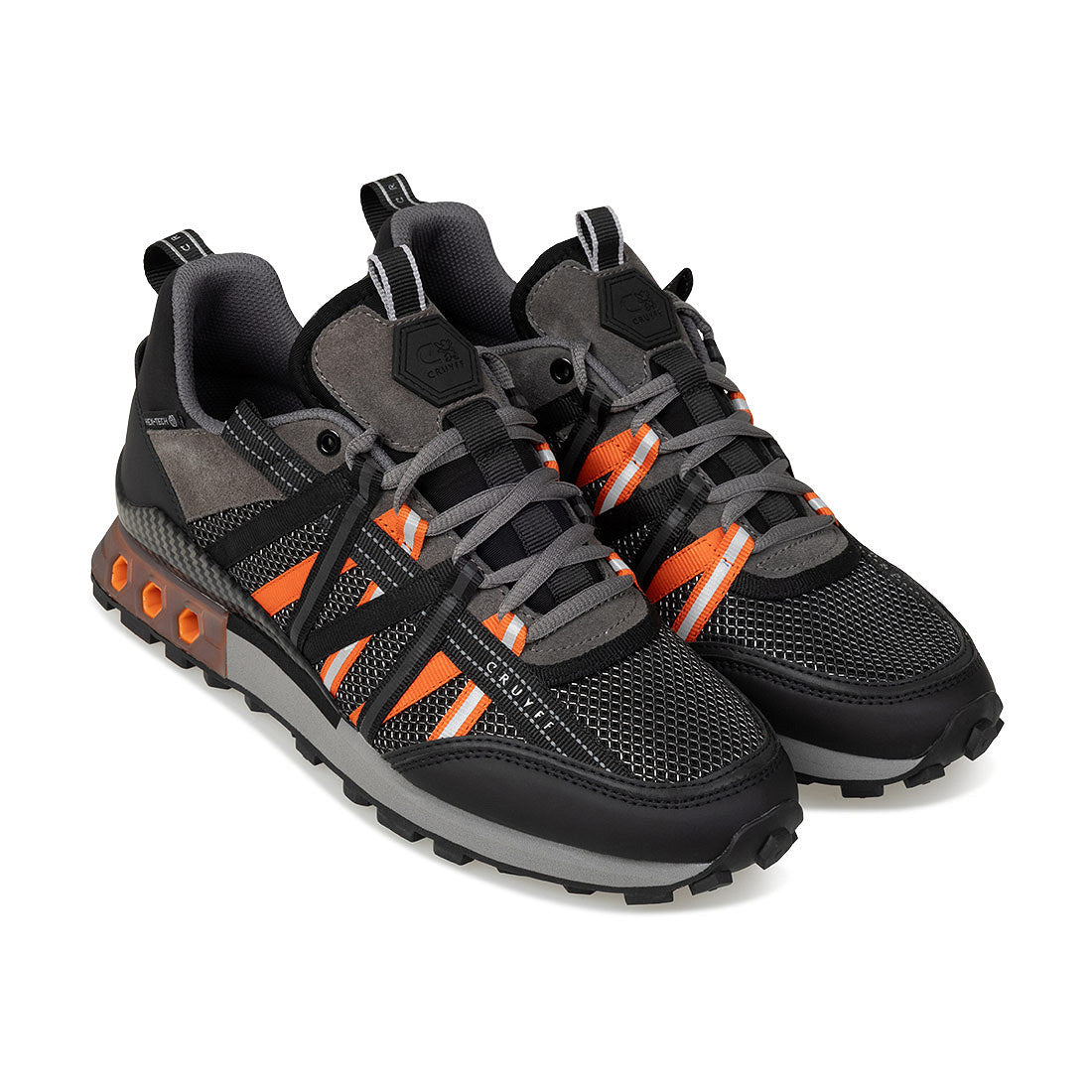 Cruyff Zapatillas Hombre  Modelo Fearia Hex-Tech CC254032-962 Blak-Orange.