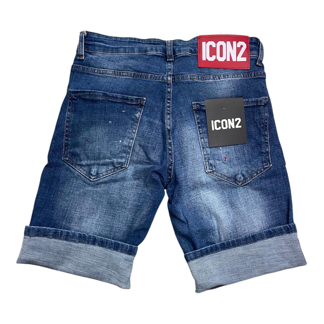 ICON2 Pantalon Corto de hombre de algodón elástico, colección Primavera/Verano (6344)