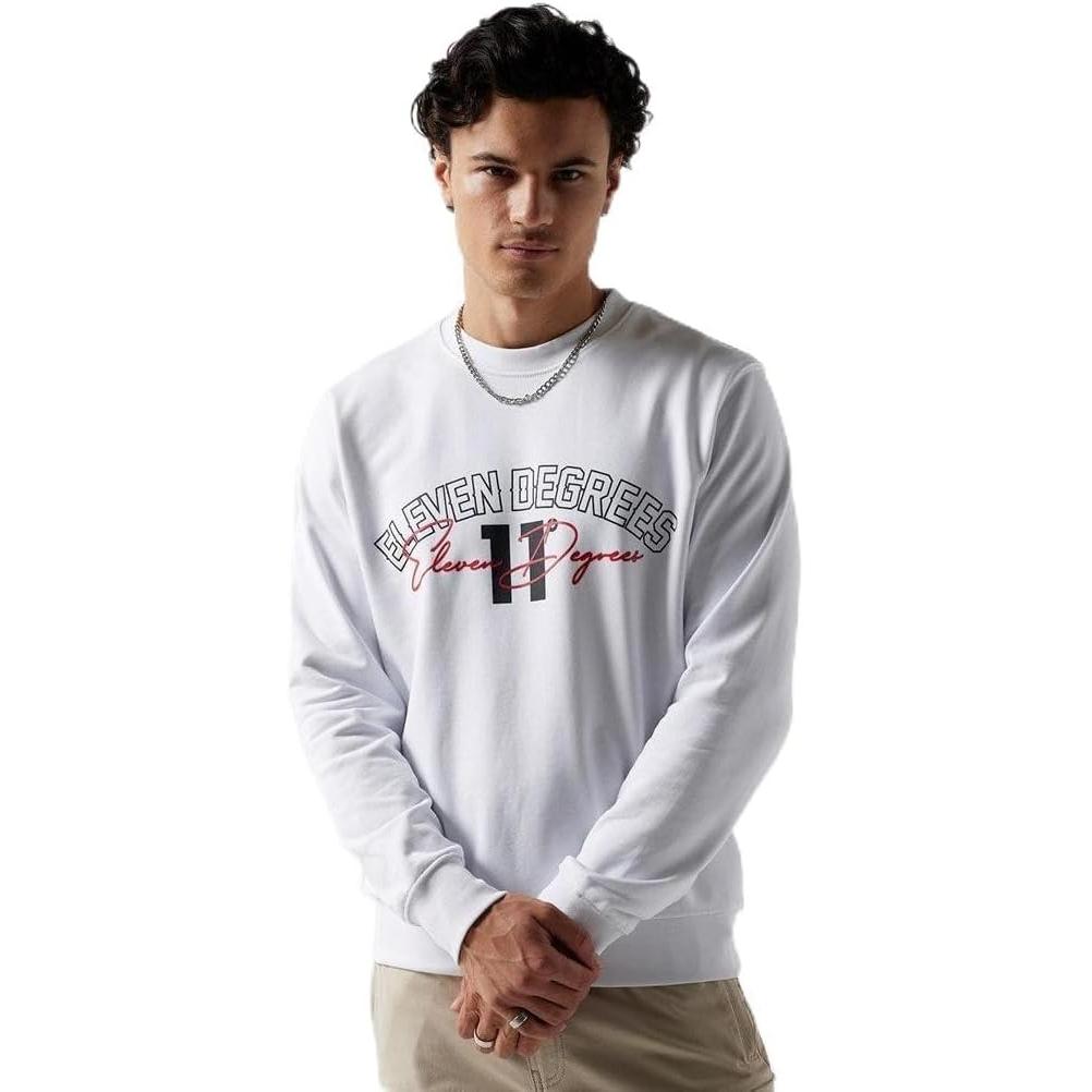 Eleven Degrees 11º .Sudadera Hombre 11D3923-002 White.