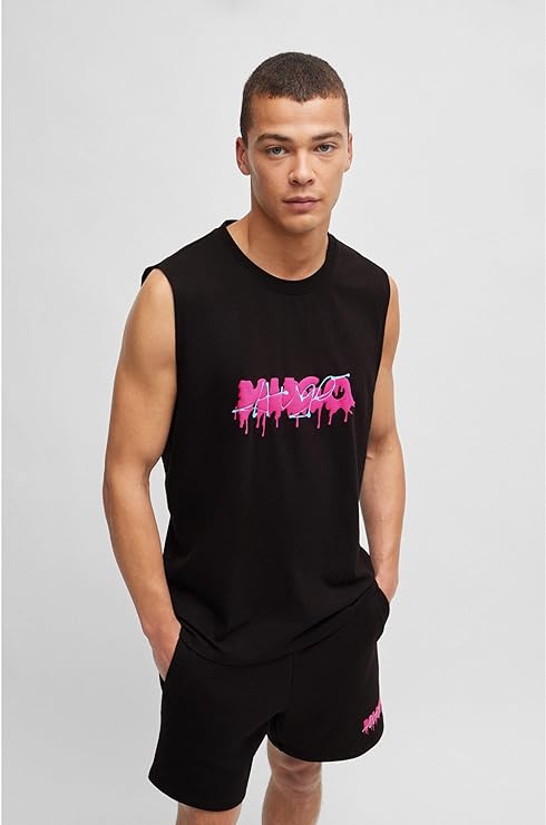 HUGO BOSS - Camiseta Sin Mangas para hombre 50509968-001Black..