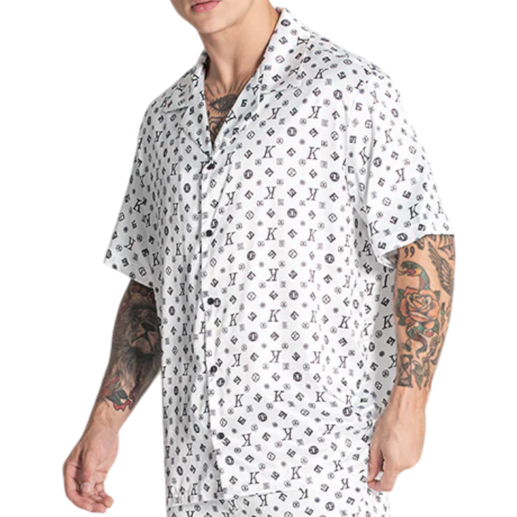 GIANNI KAVANAGH Camisa Gianni Kavanagh de Saten Blanca GM006527 Hombre.